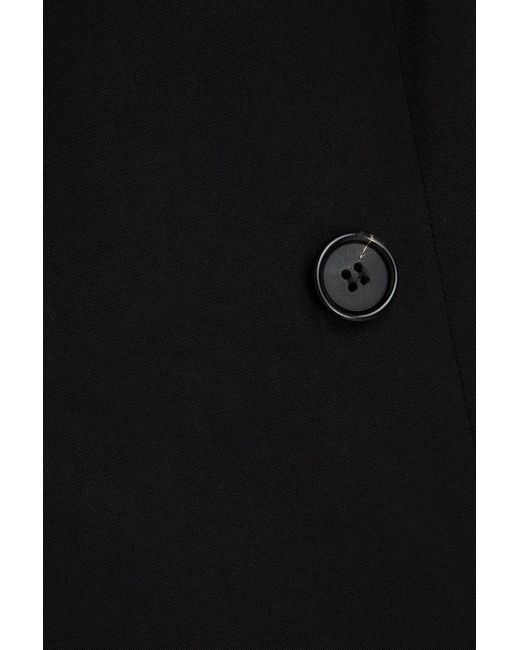 Totême Black Double-breasted Cotton-gabardine Jacket