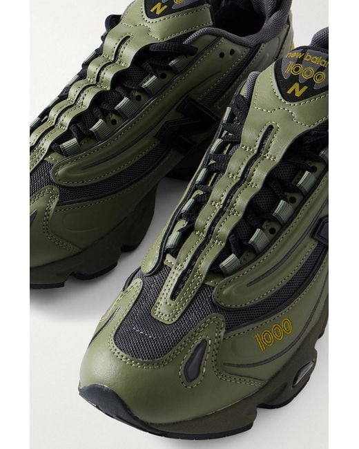 New Balance Green M1000 Embroidered And Mesh Sneakers for men