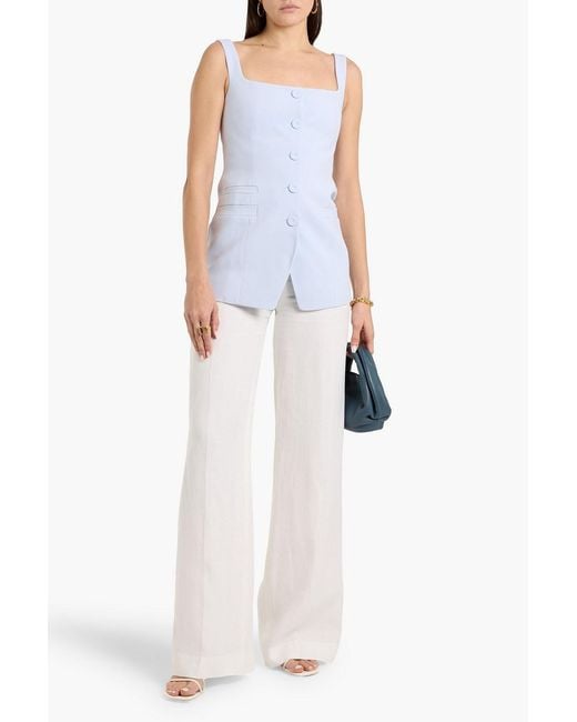 Another Tomorrow White Crepe Top