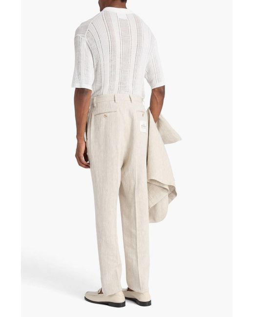 Dolce & Gabbana White Linen Canvas Pants for men