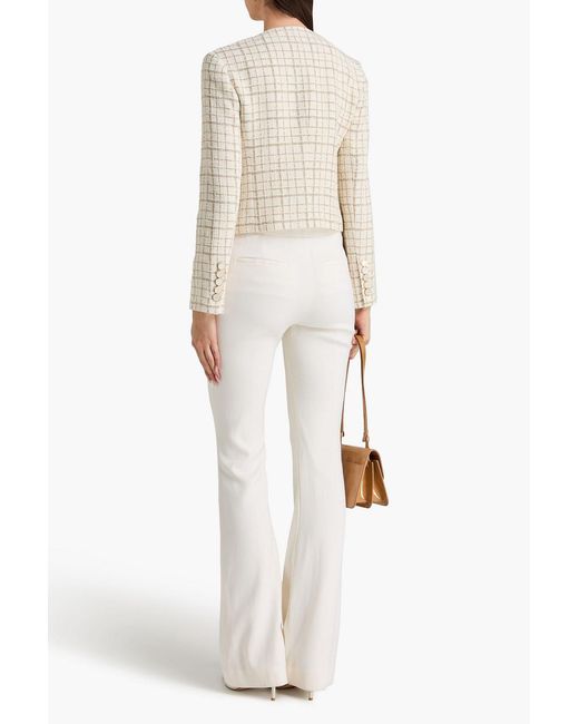 Veronica Beard Natural Andrea Metallic Tweed Jacket