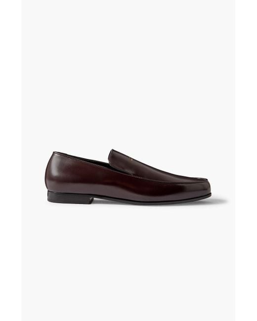Totême  Brown The Oval Leather Loafers