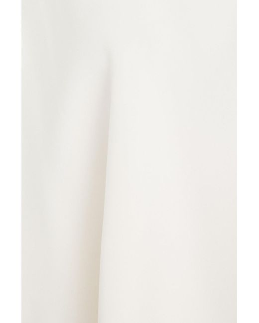 Emilio Pucci White One-shoulder Cape-effect Silk Top