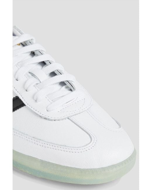 Adidas Originals White Samba X Jason Dill Striped Leather Sneakers for men