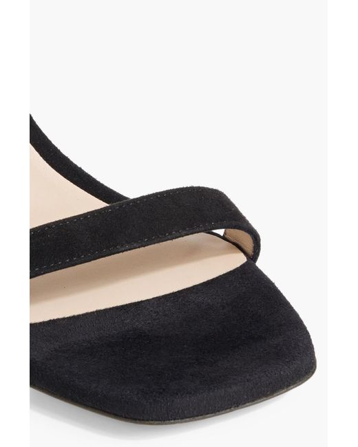 Stuart Weitzman Black Suede Sandals
