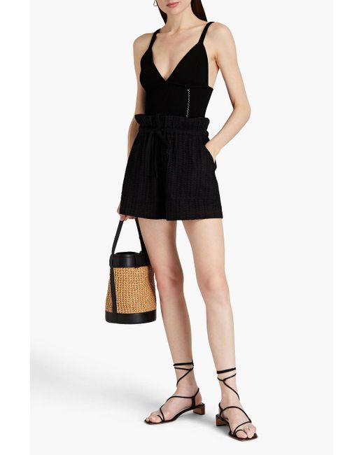 A.L.C. Black Billy shorts mit lochstickerei