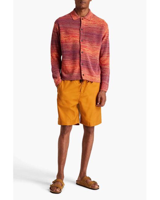 Paul Smith Red Space-dyed Cotton-blend Cardigan for men