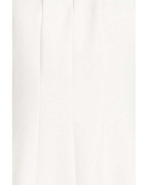 Halston Heritage White Cutout Crepe Mini Dress