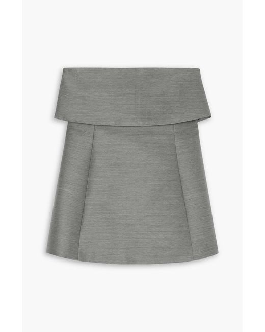Totême  Gray Strapless Sateen Top
