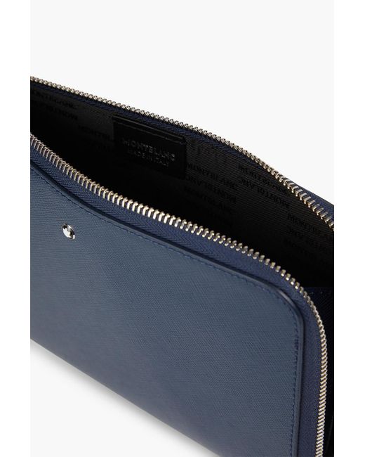 Montblanc Blue Sartorial Textured-leather Pouch for men