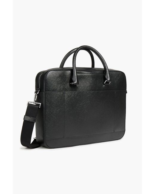 Michael Kors Harrison Textured leather Briefcase in Black for Men