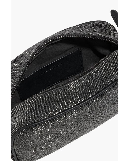 Brunello Cucinelli Black Bead-Embellished Leather Shoulder Bag