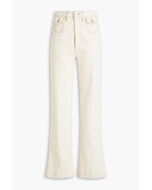 Re/done White 70s High-rise Wide-leg Jeans