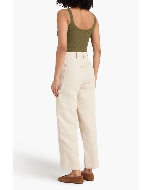 Sandro Natural High-Rise Barrel-Leg Jeans
