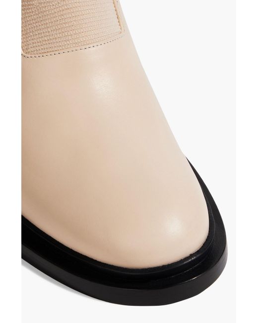 Jil Sander White Leather Ankle Boots