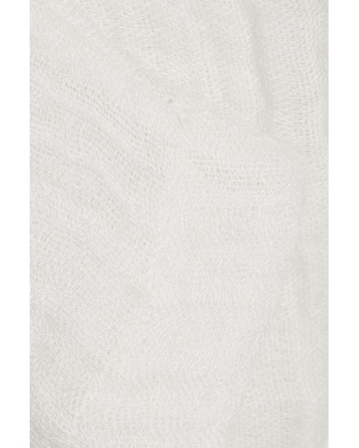 By Malene Birger White Mikele Linen-Gauze Tapered Pants