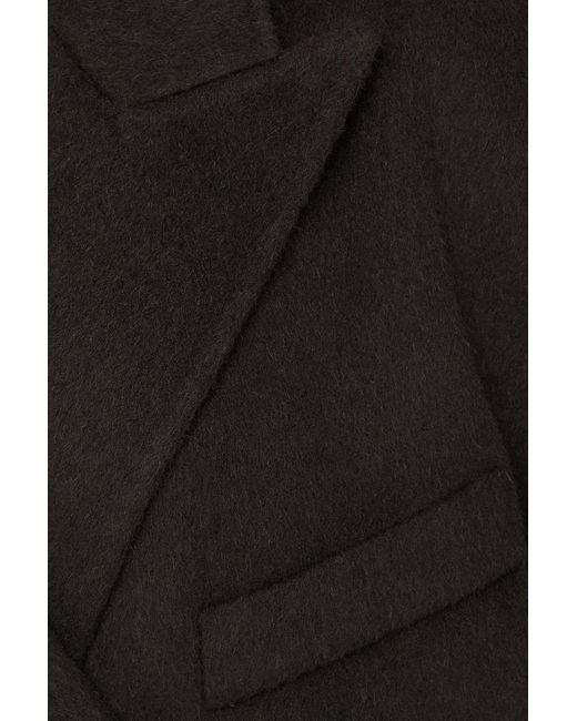 Acne Black Double-Breasted Wool And Alpaca-Blend Felt Coat