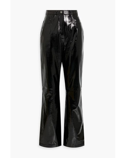 Muubaa Black Betty Patent-leather Wide-leg Pants