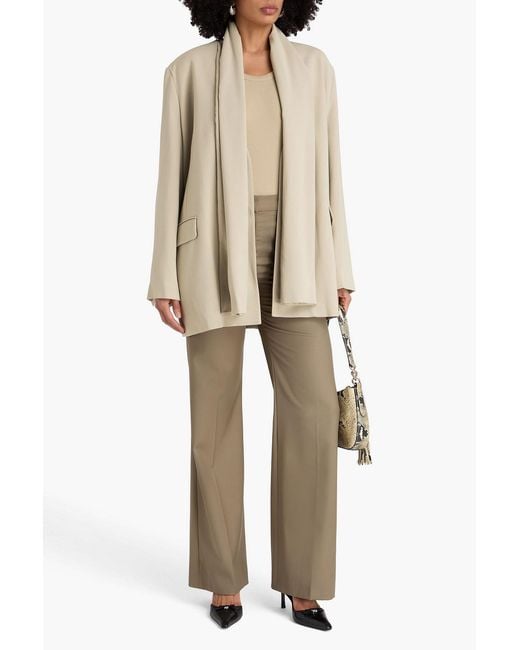 TOVE Natural Iman Draped Twill Jacket