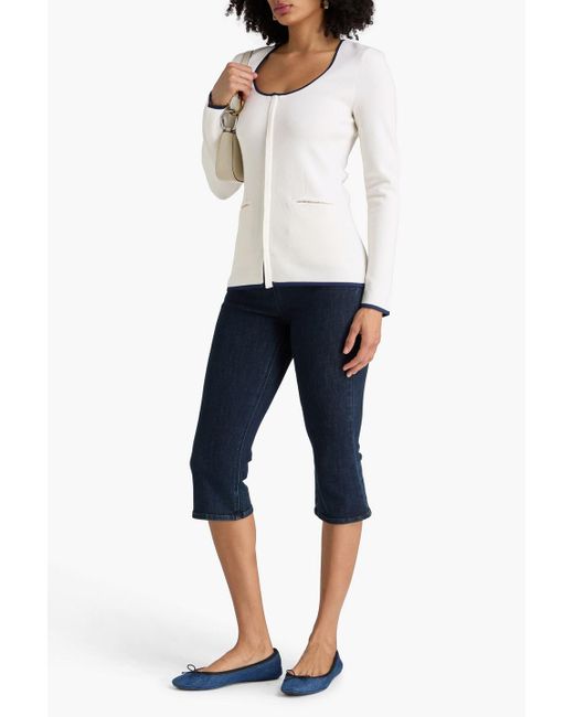 Rag & Bone White Ella Merino Wool-Blend Cardigan