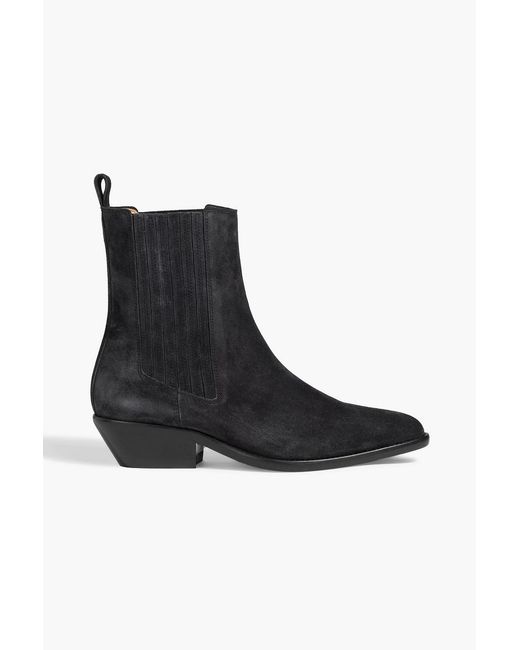 Isabel Marant Black Delena Suede Ankle Boots