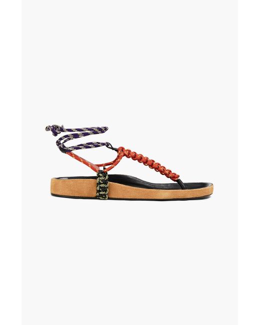 Isabel Marant Red Technic Suede Sandals