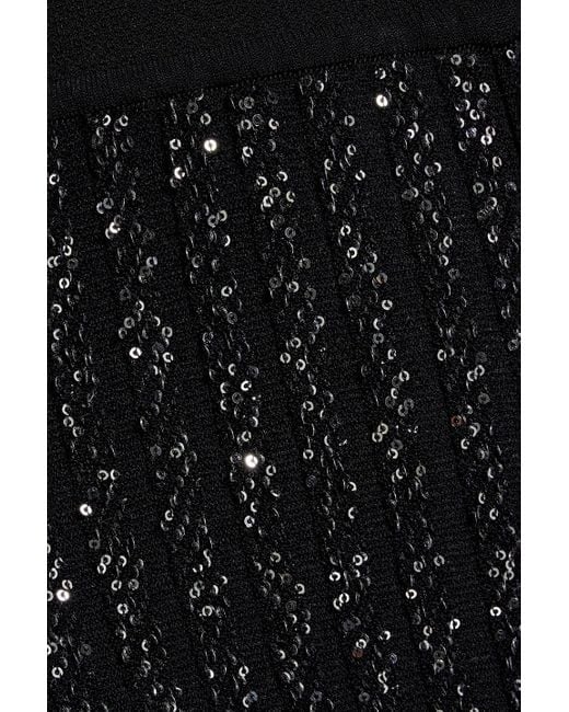Missoni Black Sequin-embellished Crochet-knit Flared Pants