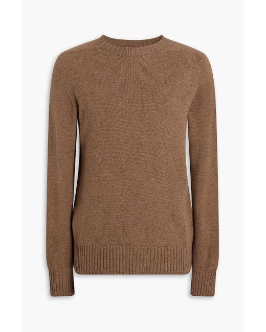 Officine Generale Brown Mélange Wool Sweater for men