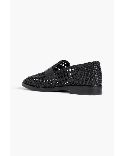 3.1 Phillip Lim Black Woven Leather Loafers