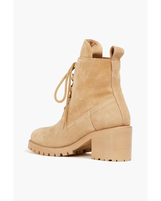 Maje Natural Suede Ankle Boots