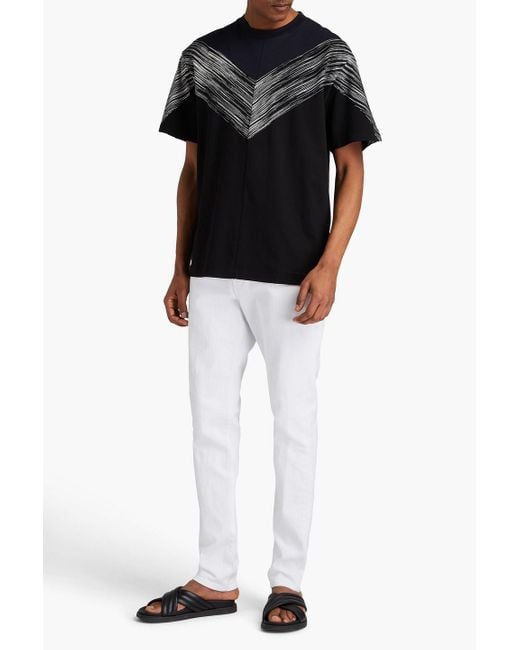 Missoni Black Space-dyed Cotton-jersey T-shirt for men