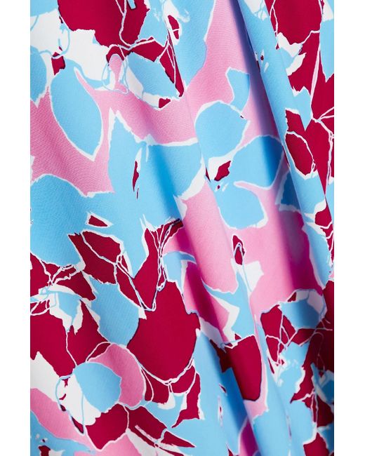 Diane von Furstenberg White Eloise Wrap-effect Printed Crepe Midi Dress