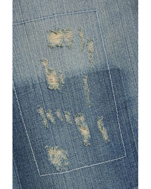 Dolce & Gabbana Blue Skinny-fit Distressed Faded Denim Jeans for men