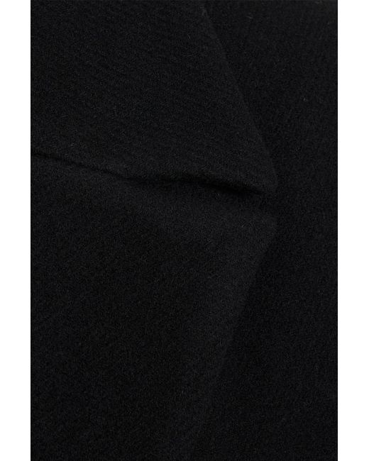 IRO Black Ignace Double-breasted Wool-blend Flannel Coat