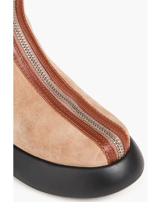 3.1 Phillip Lim White Mercer chelsea-boots aus veloursleder mit reißverschlussdetails