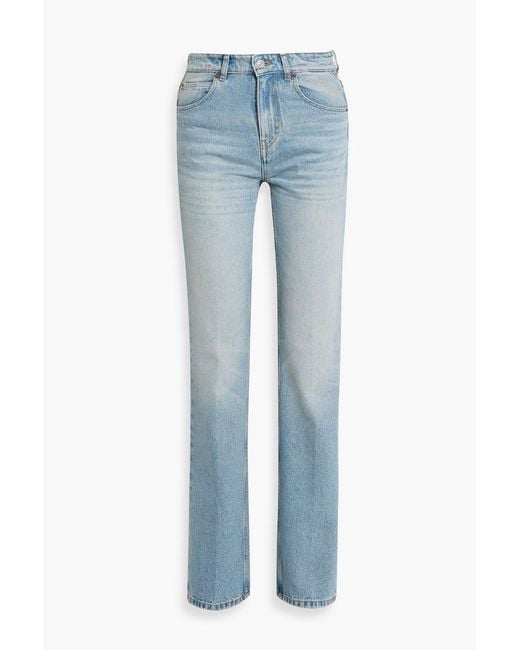Victoria Beckham Blue Julia High-Rise Straight-Leg Jeans