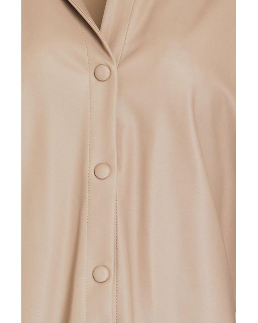Enza Costa Natural Faux Leather Shirt
