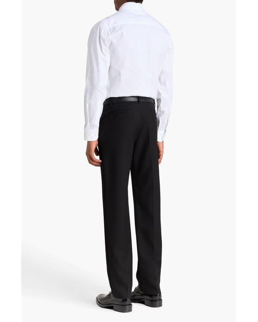 Versace Black Wool-Twill Pants for men