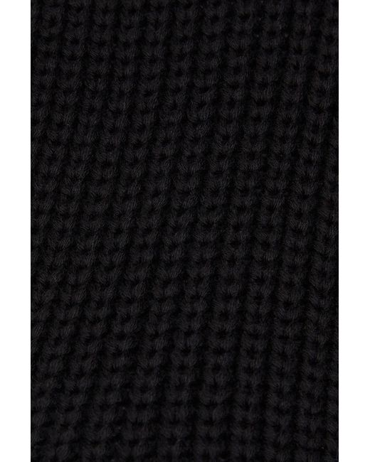 Ba&sh Black Cropped Cotton Cardigan