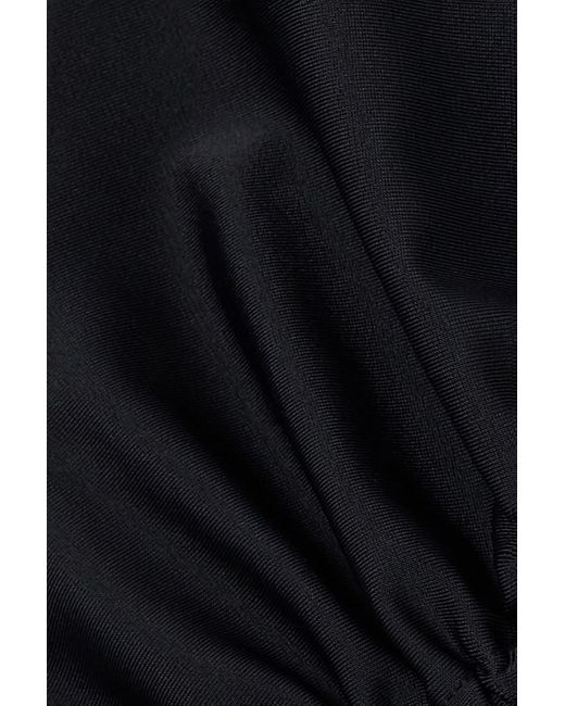 AZ FACTORY Black Ester as rückenfreies neckholder-midikleid aus stretch-strick mit raffungen