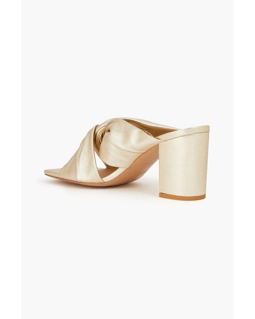 Claudie Pierlot White Archipel Twisted Leather Mules