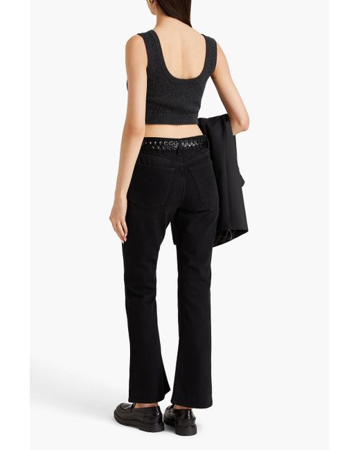 Black kick flare jeans discount