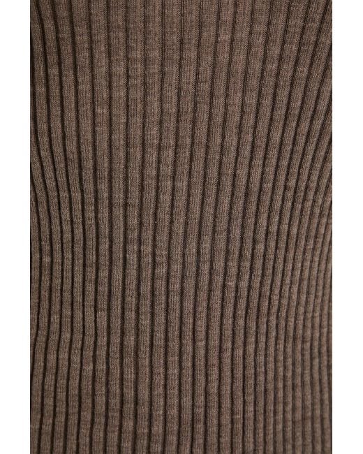By Malene Birger Brown Ribbed-knit Tank