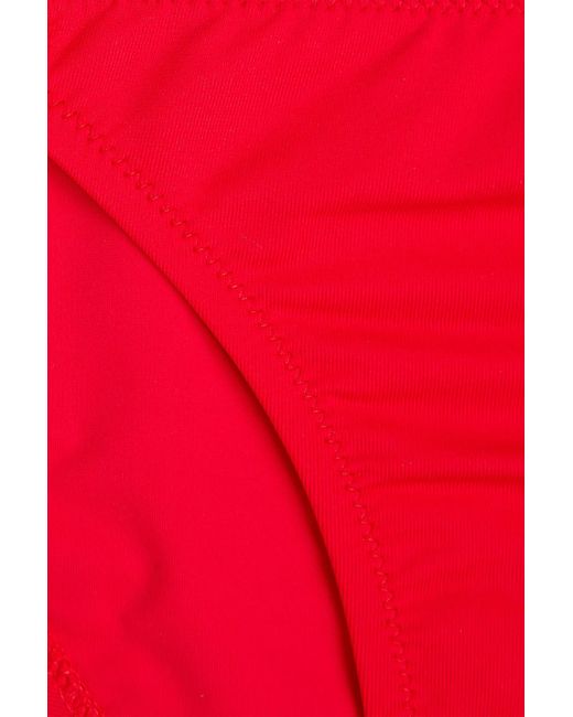 Melissa Odabash Red Greece tief sitzendes bikini-höschen mit verzierung
