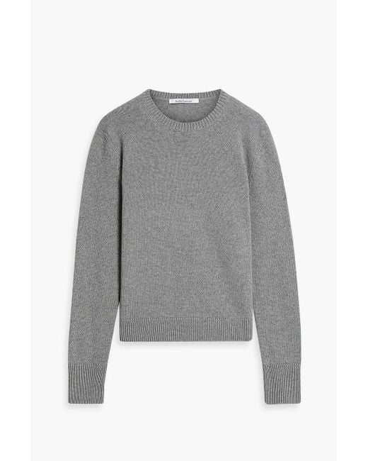 Another Tomorrow Gray Cashmere And Wool-blend Sweater