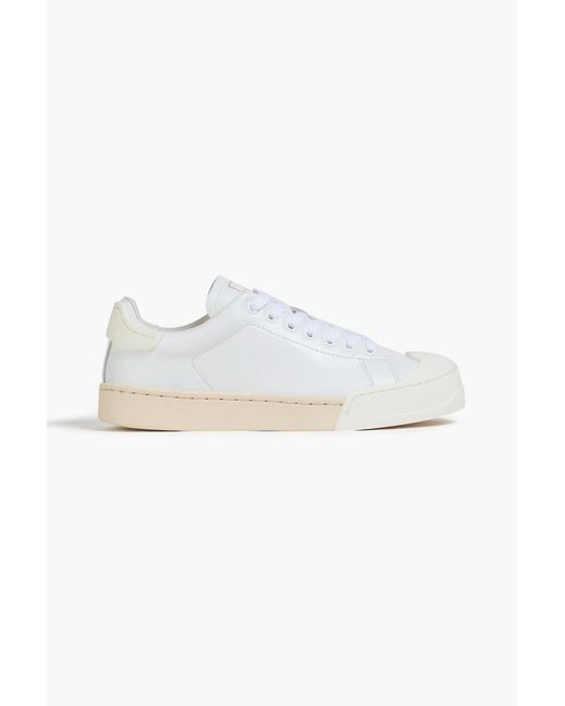 Marni White Dada Leather Sneakers