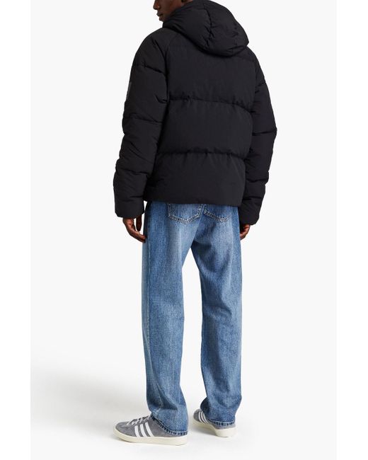 Adidas Originals Black Big Baffle Quilted Shell Hooded Jacket for men