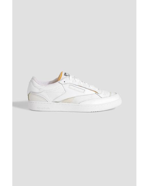 MAISON MARGIELA x REEBOK White Club C Mesh And Leather Sneakers for men