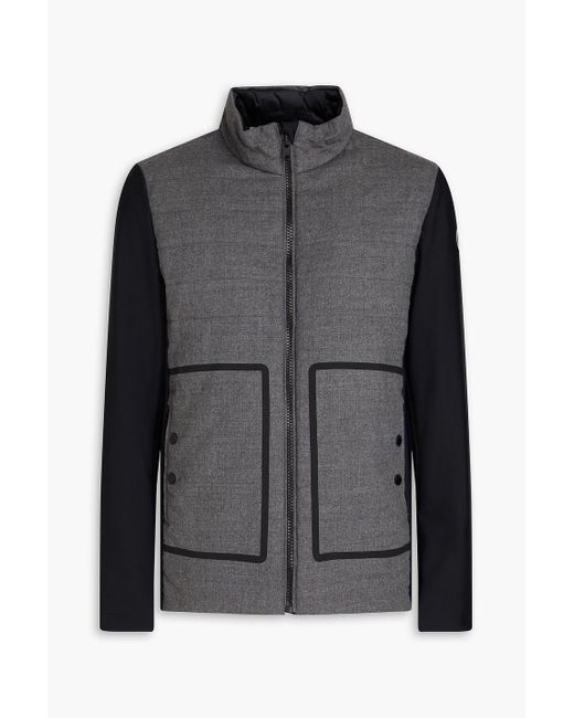 Fusalp Black Erwin Quilted Wool-blend Twill And Scuba Jacket for men