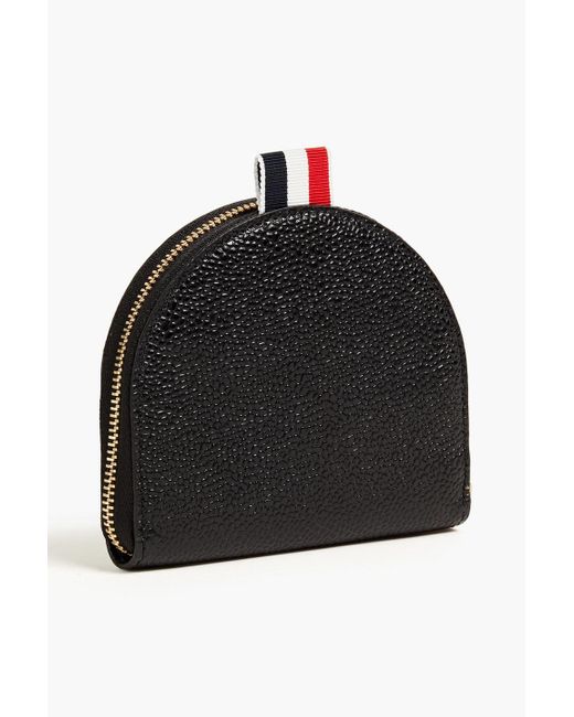 Thom Browne Black Pebbled-leather Coin Purse